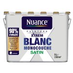 Peinture pro murs et plafonds satin blanc pot 5l