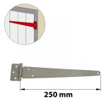 Penture anglaise inox brossé, h. 65 x l. 290 x p. 10 mm Penture anglaise inox brossé, h. 65 x l. 290 x p. 10 mm