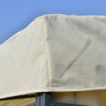 Pergola adossable dim. 4l x 3l x 2, 7h m pavillon de jardin toile polyester haute densit� moustiquaires ...