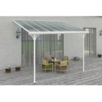 Pergola blanche aluminium lucia - 13 m² blanc Pergola blanche aluminium lucia - 13 m² blanc