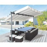 Pergola marquise 3, 60 x 2, 50 m - toile pivotante et extensible