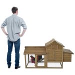 Petit poulailler cottage cage À poules sur pied dim. 151l x 54l x 87h cm multi - équipement bois massif ... Petit poulailler cottage cage À poules sur pied dim. 151l x 54l x 87h cm multi - équipement bois massif ...