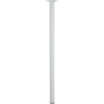 Pied de table basse carr� fixe acier �poxy blanc, 70 cm