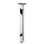 Pied table basse carré hettich fixe acier chromé gris Pied table basse carré hettich fixe acier chromé gris