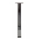 Pied table basse carré hettich fixe acier chromé gris Pied table basse carré hettich fixe acier chromé gris