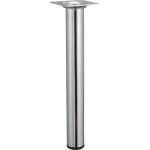 Pied table basse cylindrique hettich fixe acier chromé gris Pied table basse cylindrique hettich fixe acier chromé gris