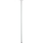 Pied de table carr� fixe acier �poxy blanc, 80 cm