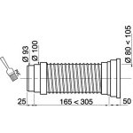 Pipe de wc courte articule souple diam. 9. 3 cm wirquin