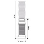 Pipe de wc extensible souple diam. 10 cm wirquin