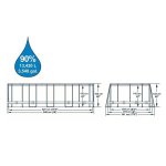 Piscine hors - sol tubulaire bestway power steel oval imitation rotin 549x274x122 cm epurateur a cartouche ...