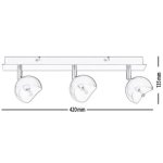 Plafonier métal brossé kumi, 3x g9 - 28w, ip20, 230v, classe i Plafonier métal brossé kumi, 3x g9 - 28w, ip20, 230v, classe i