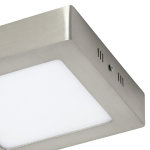 Plafonnier bains carre led 12w 4000k nickel ip44