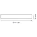 Plafonnier exterieur rond led 18w 4000k blanc ip44