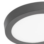 Plafonnier exterieur rond led 30w 4000k anthracite ip44