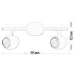 Plafonnier fantaisie doggy, 2x gu10 - max. 50w, ip20, 230v, classe i