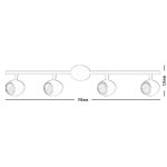 Plafonnier fantaisie doggy, 4x gu10 - max. 50w, ip20, 230v, classe i