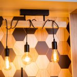 Plafonnier industriel e27 townshend bois noir, 3 x 60 w eglo Plafonnier industriel e27 townshend bois noir, 3 x 60 w eglo