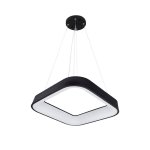 Plafonnier led suspendu noir 38w - blanc chaud 3000k - silamp