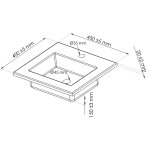 Plan vasque À encastrer kio - blanc - 45x40cm - céramique - avec trop plein Plan vasque À encastrer kio - blanc - 45x40cm - céramique - avec trop plein