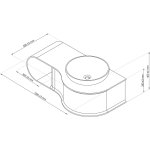 Plan vasque  suspendre snow - 100cm - blanc - solid surface - sans trop plein