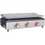Plancha � gaz 3 br�leurs inox silver style