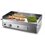 Plancha gaz 4. 5kw 2 feux acier inoxydable 65x40cm - ggcin2aa