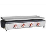 Plancha À gaz 4 brûleurs inox silver style Plancha À gaz 4 brûleurs inox silver style