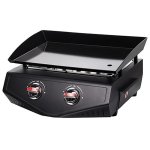 Plancha gaz 5000w plaque acier email 48. 8x34cm - 973. 4006