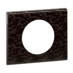 Plaque céliane 1 poste - matière cuir pixels legrand Plaque céliane 1 poste - matière cuir pixels legrand