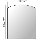 Plaque en verre 1200x1000mm p692001