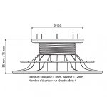 Plots autonivelants pour caillebotis 55 75 mm carton de 60 plots