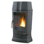 Poêle à bois fonte 11kw golden 5 étoiles peint anthracite Poêle à bois fonte 11kw golden 5 étoiles peint anthracite