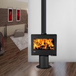 Pole  bois 6kw vero. 01 chauffage centrale black mat