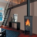 Pole  bois fonte - silinda - 6, 5 kw - peint anthracite godin - 388114