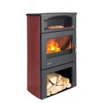 Poêle À bois grand chinon 11kw etuve acier Émaillé carmin porte chrome godin - 362115ccarmin Poêle À bois grand chinon 11kw etuve acier Émaillé carmin porte chrome godin - 362115ccarmin