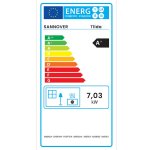 Pole  granuls tanche tilda 7, 5 kw noir sannover + kit d'installation complet