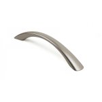 Poigne de meuble aluminium satin, entraxe 128 mm