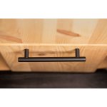 Poign�e de meuble inox creux noir tropicalis� 128 mm