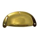 Poignée de porte coquille percée - laiton Poignée de porte coquille percée - laiton