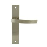 Poign�e sur plaqu� sans trou henri l nickel mat entraxe 195mm