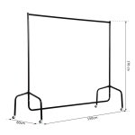 Portant tringle � v�tements acier charge max. 140 kg dim. 150l x 60l x 170h cm noir