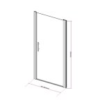 Porte de douche pivotante 80 cm Porte de douche pivotante 80 cm