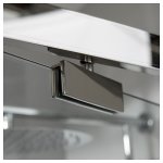 Porte de douche pivotante 90 cm en inox chrom�