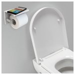 Porte papier avec �tag�re blanc