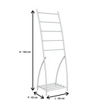 Porte - serviettes sur pied 5 barres happy - allibert