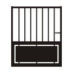 Portillon droit 1m
