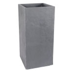 Pot carr� haut volcania 40cm h. 80cm 31l gris galet