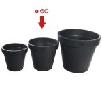 Pot de fleurs rond anthracite diam�tre : 60 cm hauteur : 54 cm