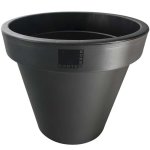 Pot de fleurs rond anthracite diamtre : 80 cm hauteur : 59 cm