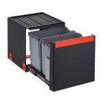 Poubelle 28l noir tri des d�chets - 134. 0039. 332